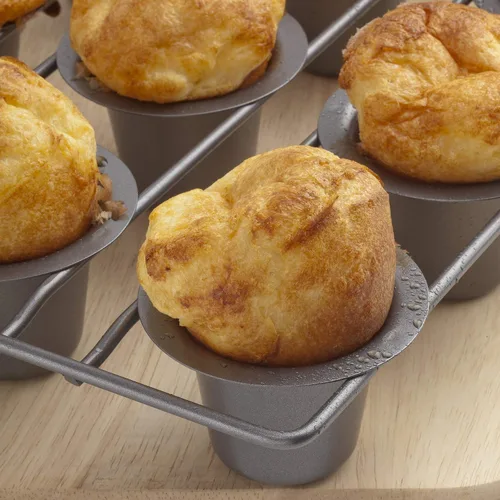 Miniatura 5 de Fox Run Molde Antiadherente para Popovers, Molde para Pudín Yorkshire de 6 Tazas, Gris