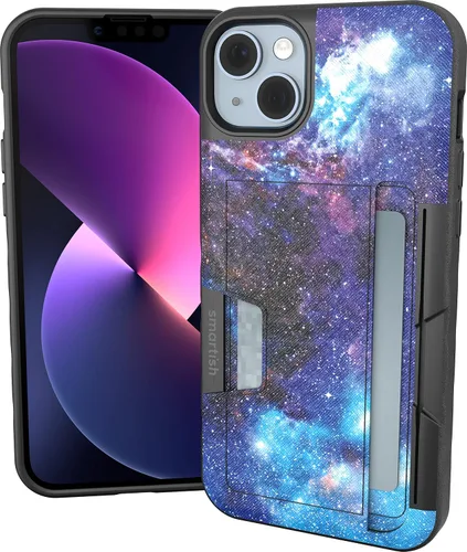 Miniatura 88 de Smartish Funda tipo cartera para iPhone 13 Pro – Wallet Slayer Vol. 2 [delgada + protectora] tarjetero con función atril - Black Tie Affair