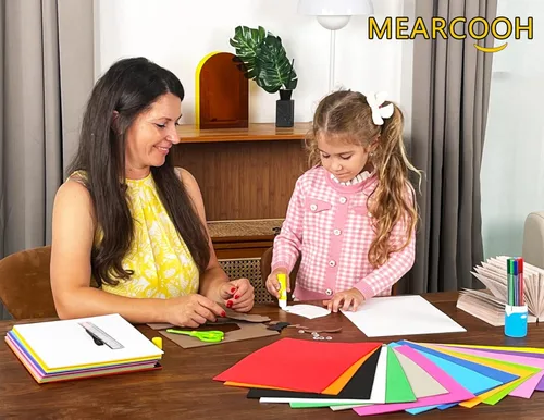 Miniatura 4 de MEARCOOH Hojas de espuma para manualidades, 9 x 12 pulgadas, paquete de 30 unidades, 15 colores, 2mm, juego de papel de espuma Eva