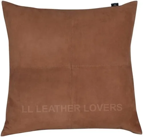 Miniatura 29 de LL LEATHER LOVERS Funda de almohada de piel de cordero - Funda de cojín para sofá, fundas decorativas para sala de estar y dormitorio, 20 x 20 Negro