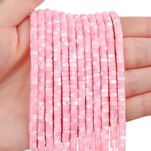 Miniatura 34 de BONNY BOXX 150 piezas de cuentas espaciadoras de jade blanco natural, cuentas sueltas semipreciosas planas redondas de jade heishi para hacer joyas
