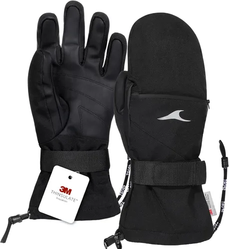 Achiou Guantes de esquí impermeables para snowboard, guantes de invierno para clima frío para hombres y mujeres, guantes de nieve con pantalla táctil