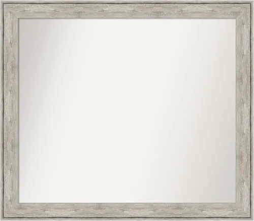 Miniatura 232 de Amanti Art Espejo de baño plateado para sobre fregadero, 28 x 47 pulgadas, espejo rectangular de plata imperial, marco de madera tradicional de gran