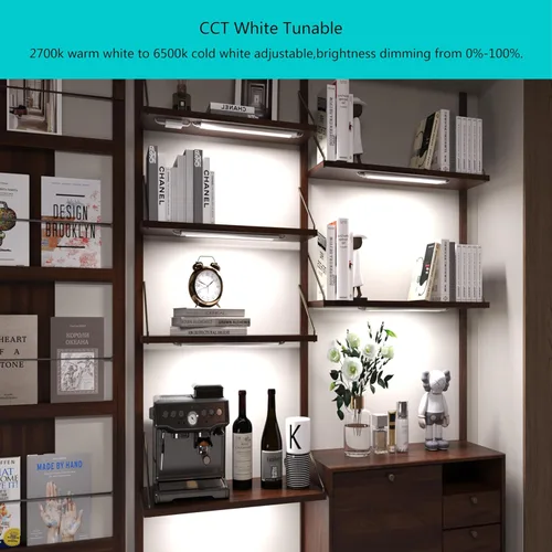Miniatura 7 de Tira de luces inteligentes para debajo del gabinete, color blanco y cambio de color, regulable, funciona con la aplicación de teléfono inteligente