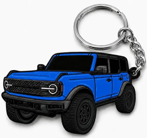 Miniatura 10 de Accesorios de Llavero Bronco 4 puertas llavero Fob Cubierta Modificaciones geniales compatibles con Ford Bronco 2022 2023 2024 Blanco