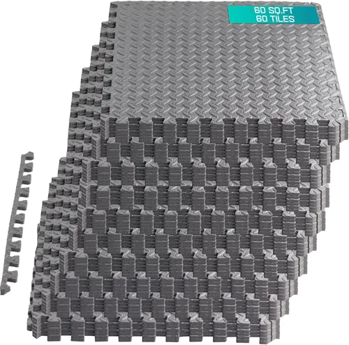 Miniatura 13 de Yes4All Alfombrillas de Espuma para Ejercicio Entrelazadas con Borde – Alfombrillas de Piso Entrelazadas para Equipo de Gimnasio – Baldosas de Piso