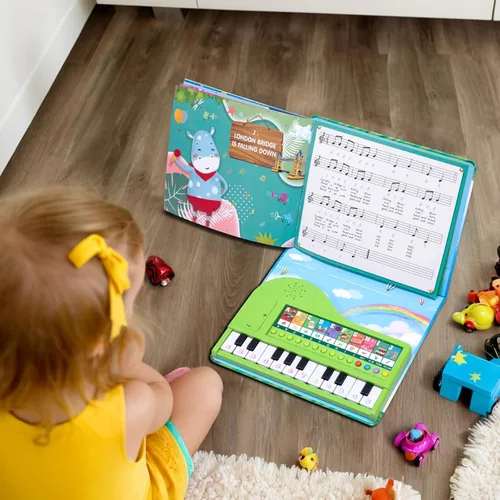 Miniatura 6 de Teclado de piano para niños pequeños con libro, juguetes musicales educativos para niños de 3, 4, 5, 6 años, regalos para niños y niñas