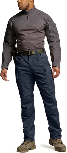 Miniatura 60 de CQR – Pantalones tácticos elásticos tipo cargo para hombre, resistentes al agua, de tela ripstop (antidesgarros), ligeros, ideales para uso diario