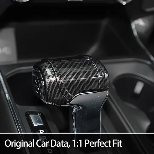Miniatura 2 de GZXinWei Panel decorativo para pomo de palanca de cambios de fibra de carbono, accesorios decorativos para Ford F150 y Raptor 2021 2022 2023 2024