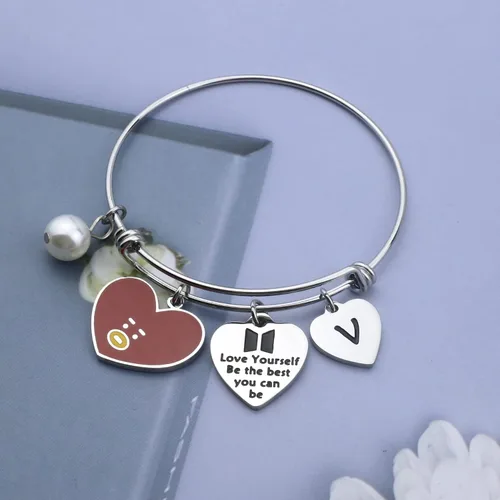 Miniatura 4 de Army Gifts Love Yourself Be The Best You Can Be Bracelet Inspirational Gift Star Lover Jewelry Star Fans Gift Music Lover Gifts