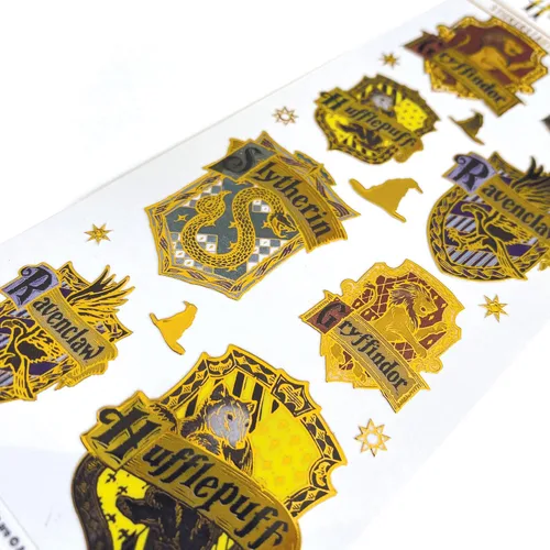Miniatura 2 de Paper House Productions Harry Potter Hogwarts House Crests - Hojas de calcomanías con efecto esmaltado brillante, paquete de 3 Escudos de la casa