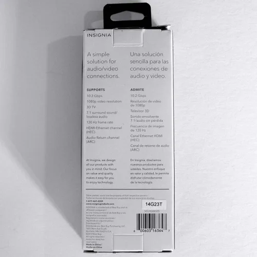 Miniatura 4 de Insignia - Cable HDMI de 6' - Negro