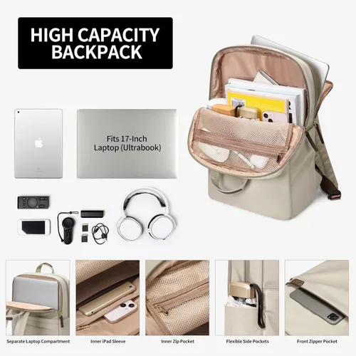 Miniatura 2 de GOLF SUPAGS Mochila de viaje para laptop para mujer, antirrobo, delgada, duradera, bolsa de libros para computadora de negocios, bolsa
