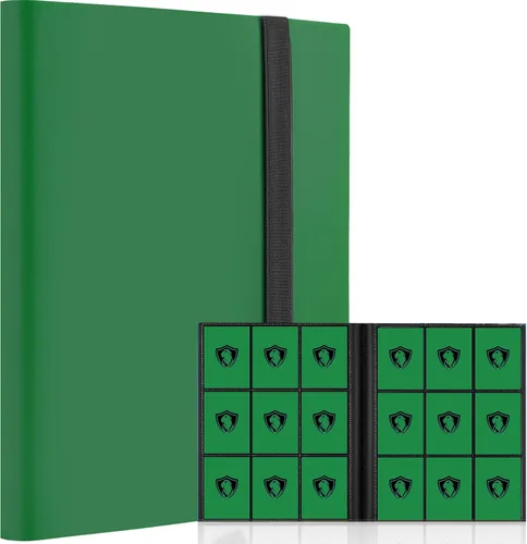 Miniatura 19 de Carpeta de tarjetas coleccionables de 9 bolsillos, libro de tarjetas premium para 360 tarjetas, álbum de tarjetas resistente para tarjetas