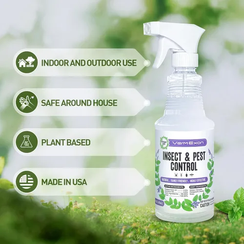 Miniatura 3 de VermExon Spray de Control de Insectos y Plagas con Aceite de Menta – 16oz Mata Insectos Natural a Base de Plantas para Arañas, Hormigas, Moscas