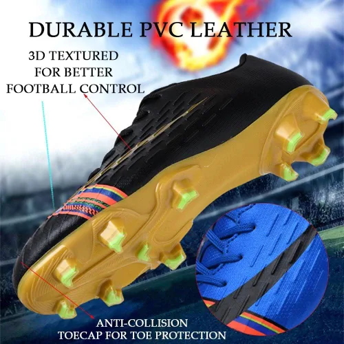 Miniatura 2 de HESBITEUL Zapatos de fútbol para hombre, atléticos, para interiores y exteriores, cómodos, para niños, fútbol americano, zapatos deportivos de alto