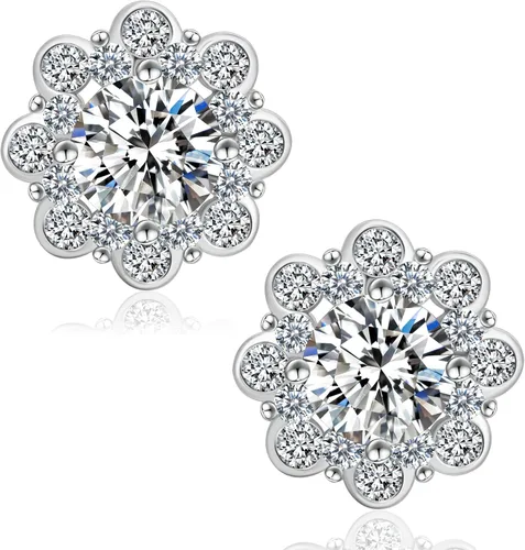 Aretes de tuerca de moissanita, 0.6 quilates a 2 quilates con forma de corazón brillante creados en laboratorio, color D, claridad VVS1, espalda de