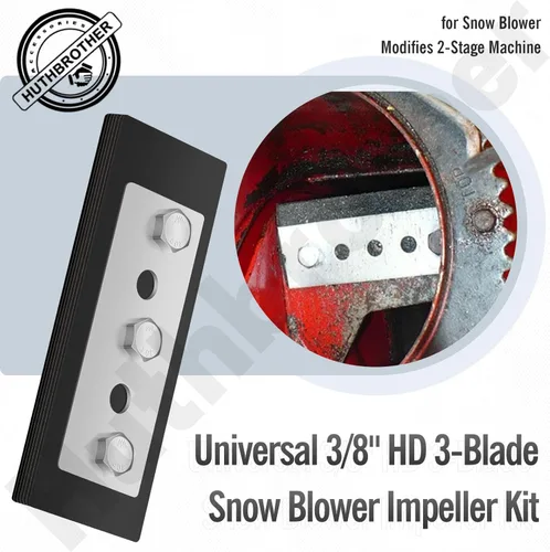 Miniatura 3 de Kit de modificación de impulsor de soplador de nieve universal de 3/8" de 3 cuchillas, para modificar máquina de 2 etapas, (3)