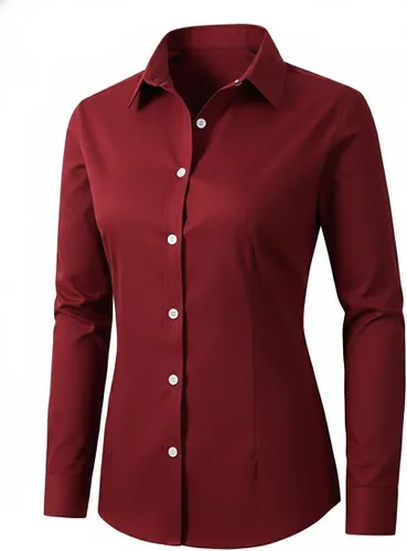 Miniatura 6 de Beninos Camisas de vestir para mujer, manga larga, con botones, ropa de trabajo