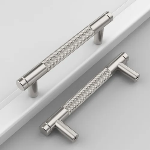 Miniatura 7 de Paquete de 10 tiradores de gabinete de cocina color oro cepillado de 5 pulgadas (128mm), manijas estriadas para cajones, accesorios para armarios