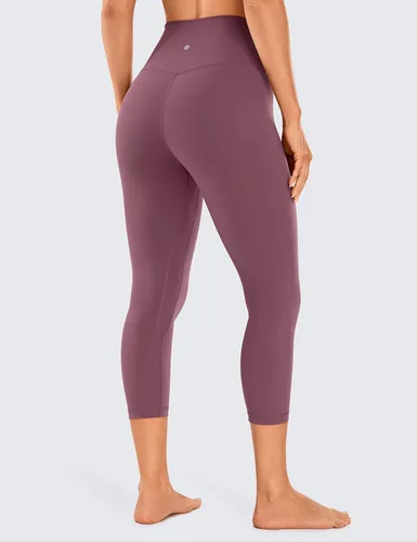 Miniatura 2 de CRZ YOGA Womens Brushed Naked Feeling Workout Capri Leggings 21"- High Waisted Gym Compression Tummy Control