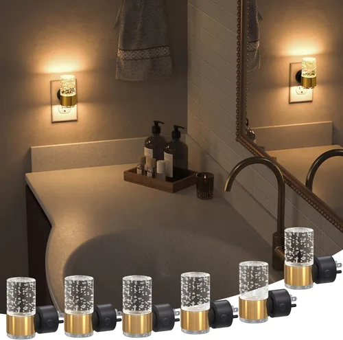 Miniatura 11 de NIORSUN Luces nocturnas enchufables en la pared, regulables con 3 modos de color y sensor de encendido/apagado automático, luz nocturna ultradelgada