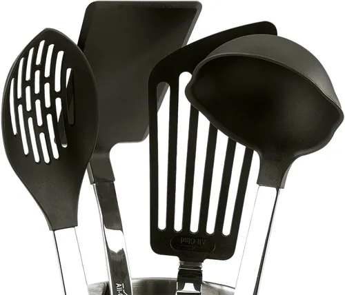 Miniatura 3 de All-Clad Specialty - Juego de herramientas de cocina de acero inoxidable con cabeza de nailon, 4 piezas con herramientas de cocina Caddy