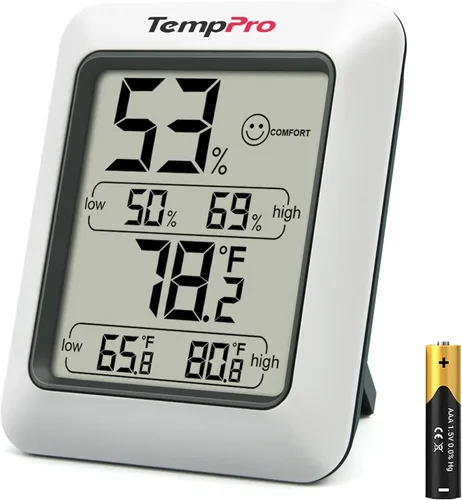 Miniatura 12 de TempPro Termómetro higrómetro para casa, termómetro de invernadero interior Bluetooth para habitación de hasta 260 pies, medidor de humedad