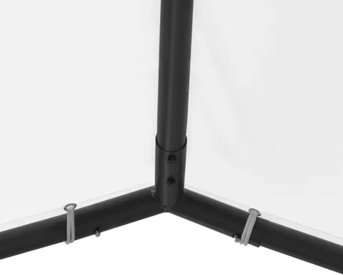 Miniatura 5 de Cenador de jardín, tiendas de campaña resistentes para fiestas, bodas, patio trasero, césped, 157.5 x 157.5 x 102.4 pulgadas, acero blanco, tela