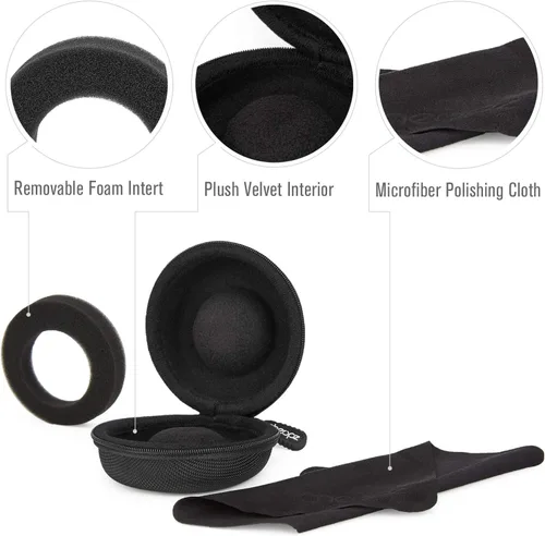 Miniatura 3 de Caja de viaje para relojes de pulsera y relojes inteligentes de hasta 1.969 in, color negro, Negro -, CasualViajeGimnasioSolteroPortátil