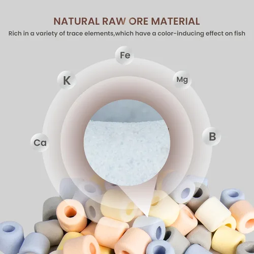 Miniatura 2 de UPETTOOLS Medios de filtro de acuario, bolas de anillo de cerámica biológica 5 en 1 para filtro de acuario, medios de filtro porosos