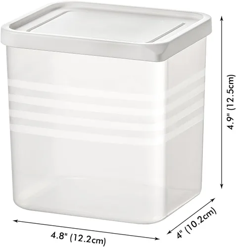 Miniatura 4 de Poeland Paquete de 3 cajas organizadoras de refrigerador, contenedores de almacenamiento para puerta lateral de refrigerador con tapa, organizador