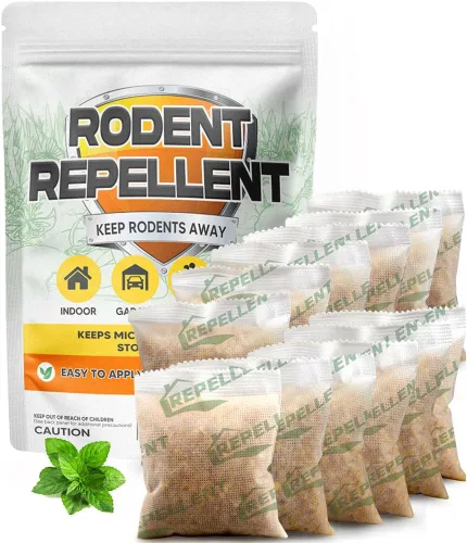 Miniatura 10 de Repelente de roedores, bolsas repelentes de ratones, repelente de ratones en interiores, disuasorio de ratones al aire libre, repelente de ratas