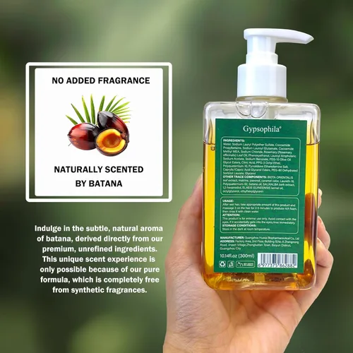 Miniatura 5 de Umex Batana Oil Set para el cuidado del cabello, champú nutritivo y aceite para el cabello 4 en 1, aceites de semillas de romero, ricino y calabaza