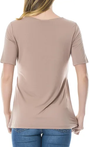 Miniatura 4 de Smallshow - Camisetas de mujer para maternidad, manga corta prendas de lactancia