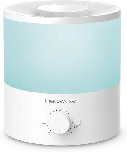 MEGAWISE - Humidificador de 1.5L con bruma fresca para dormitorio, hogar, oficina y plantas, difusor de aceites esenciales con salida de bruma