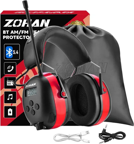 Miniatura 13 de ZOHAN AM/FM Radio Headphone with Digital Display,Ear Protection Noise Reduction Earmuffs,Comfortable Hearing Protector
