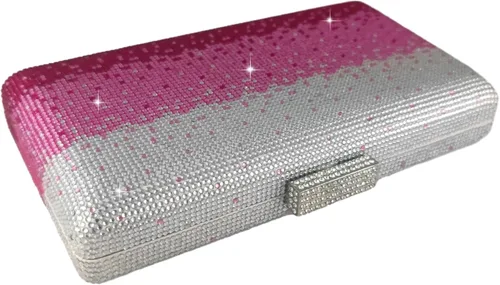 Miniatura 6 de Boutique De FGG Elegantes bolsos de noche de cristal para mujer, caja de fiesta formal, embrague, boda, diamantes de imitación, bolso de novia