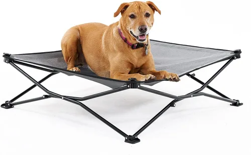 Miniatura 11 de Coolaroo On-The-Go - Cama elevada para perros plegable y portátil con tela transpirable y resistente a la humedad, bolsa de transporte incluida