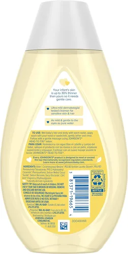 Miniatura 8 de Johnson's Baby Head ToToe - Jabón y champú para bebés + aloe y vitamina B5, lavado de baño 2 en 1 limpia suavemente la delicada piel y el cabello