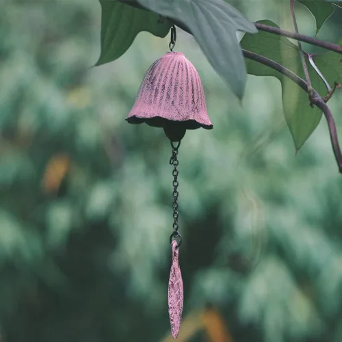 Miniatura 23 de 1 campanilla de viento tradicional japonesa de la suerte para exteriores, Iwachu de hierro fundido bendice templo, campanas de viento pequeñas