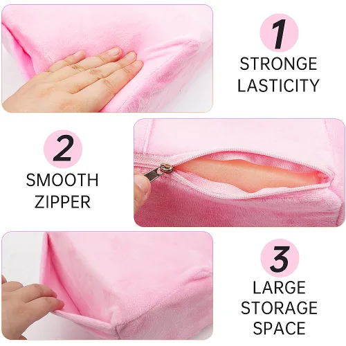 Miniatura 5 de Extensión de pestañas de terciopelo para salón de belleza, almohada de espuma viscoelástica para el cuello para extensiones de pestañas, injerto