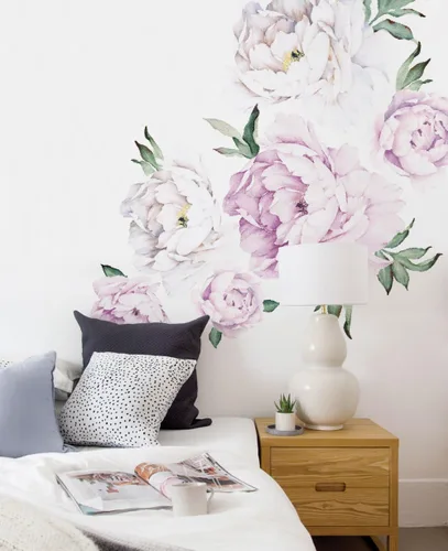 Miniatura 14 de Sticker de pared de flores peonias, de Simple Shapes Rosado(Vintage Pink)