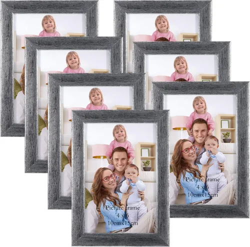 Miniatura 11 de Giftgarden - Juego de 7 marcos para fotos de 4 x 6 pulgadas, color negro, marcos para fotos de 4 x 6 pulgadas para pared o mesa