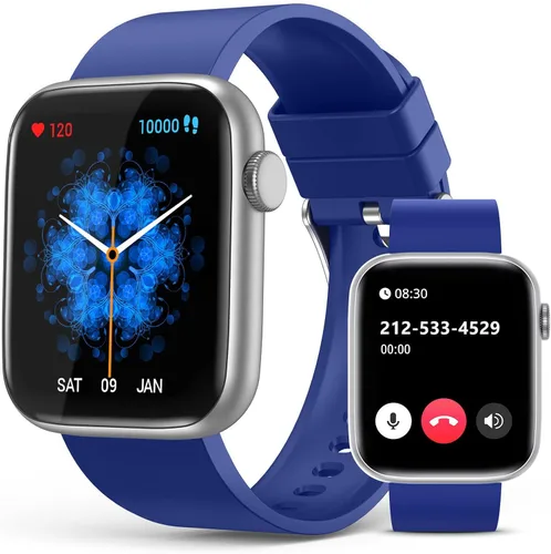 Miniatura 8 de EarlySincere Relojes inteligentes para hombres y mujeres, presión arterial, pantalla táctil completa HD de 1.9 pulgadas, monitor de actividad física