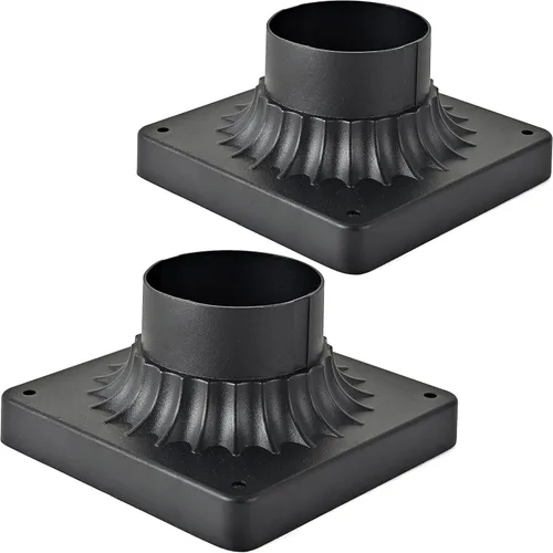 Miniatura 10 de Paquete de 2 lámparas de poste para exteriores, sensor de movimiento de 17 pulgadas y lámpara de columna de porche exterior del atardecer al