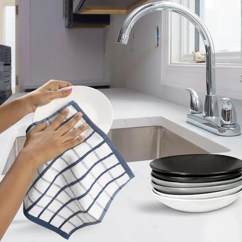Miniatura 5 de Urban Villa Paños de cocina de rizo de algodón, altamente absorbentes, de secado rápido, súper suaves, de primera calidad, con lazo para colgar, 035