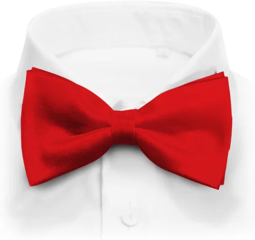 Miniatura 18 de Pajarita de esmoquin formal de satén preatada clásica para hombre, longitud ajustable, gran variedad de colores disponibles