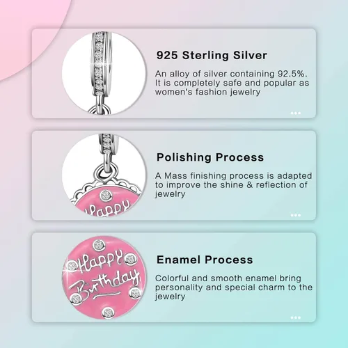 Miniatura 305 de LUXILLA Abalorio de plata de ley 925 para madre, hija, abuela, para familia, amor, madre, hija, abuela, para pulseras, collares, dijes, abalorios