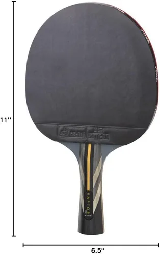 Miniatura 7 de STIGA Pro Carbon + Raptor Performance-Level Table Tennis Rackets with Carbon Technology for Tournament Play - 7-ply Blade with Flared Handles - 2mm